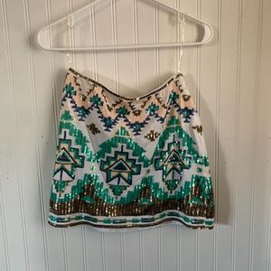 Francesca's Sequin Mini Skirt, S